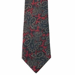 Paisley Silk Tie Bert Pulitzer Navy Red